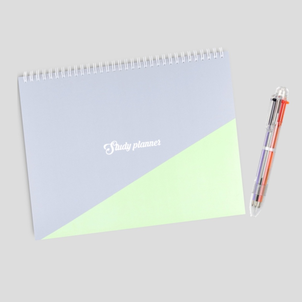 A4 One Semester Study Planner with Pen